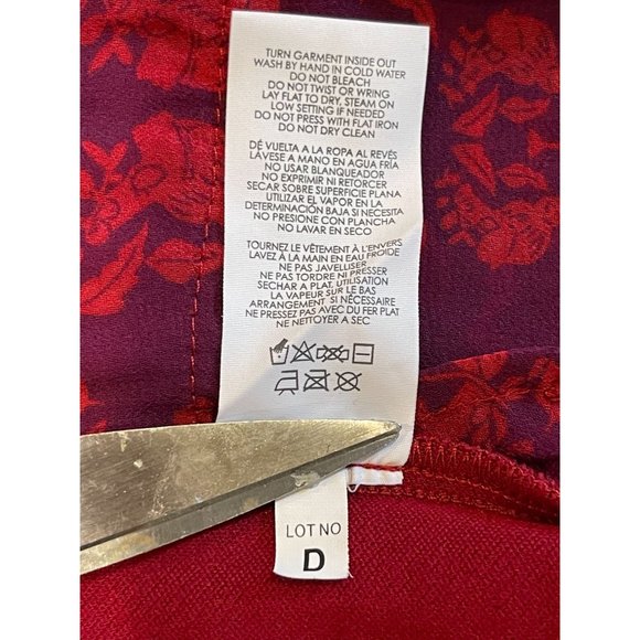 CAbi Womens Blazer Asymmetric Jacket 3175 Long Sleeve Single Breasted Red Size 4 - Picture 9 of 9